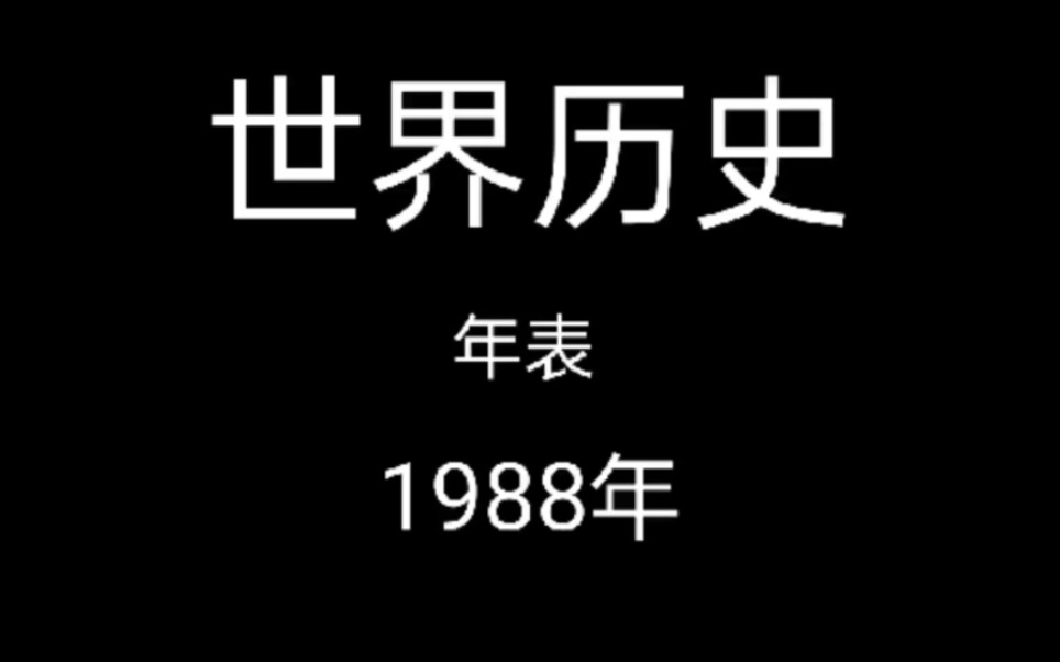 世界历史年表(1988年)哔哩哔哩bilibili