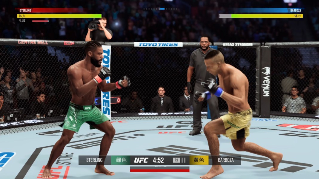 ufc5游戏:斯特林vs"腿王"巴博萨,对战最高难度ai