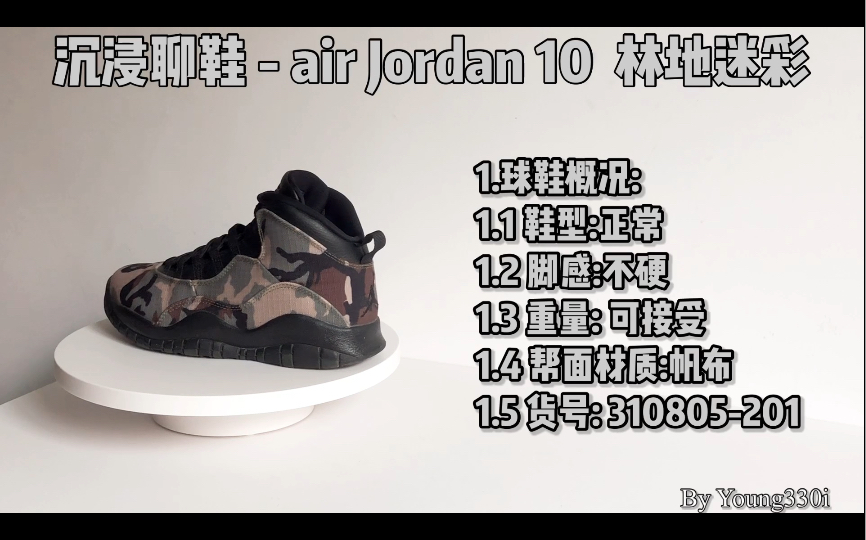 沉浸聊鞋  AJ10 air jordan 10 迷彩 林地迷彩 camo 丛林迷彩哔哩哔哩bilibili