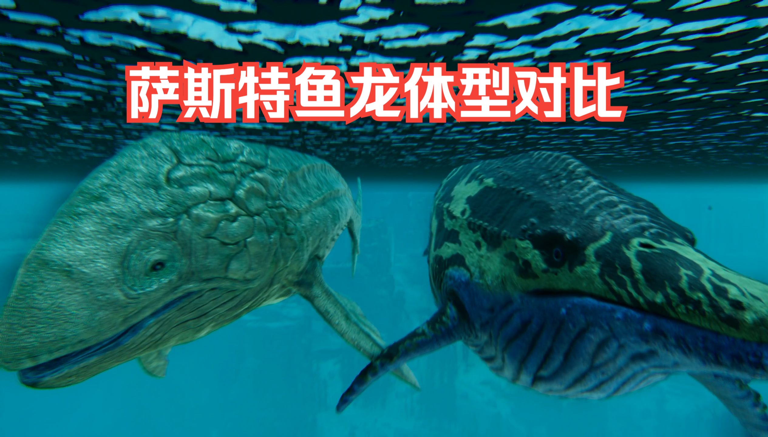 方舟:萨斯特鱼龙体型对比!