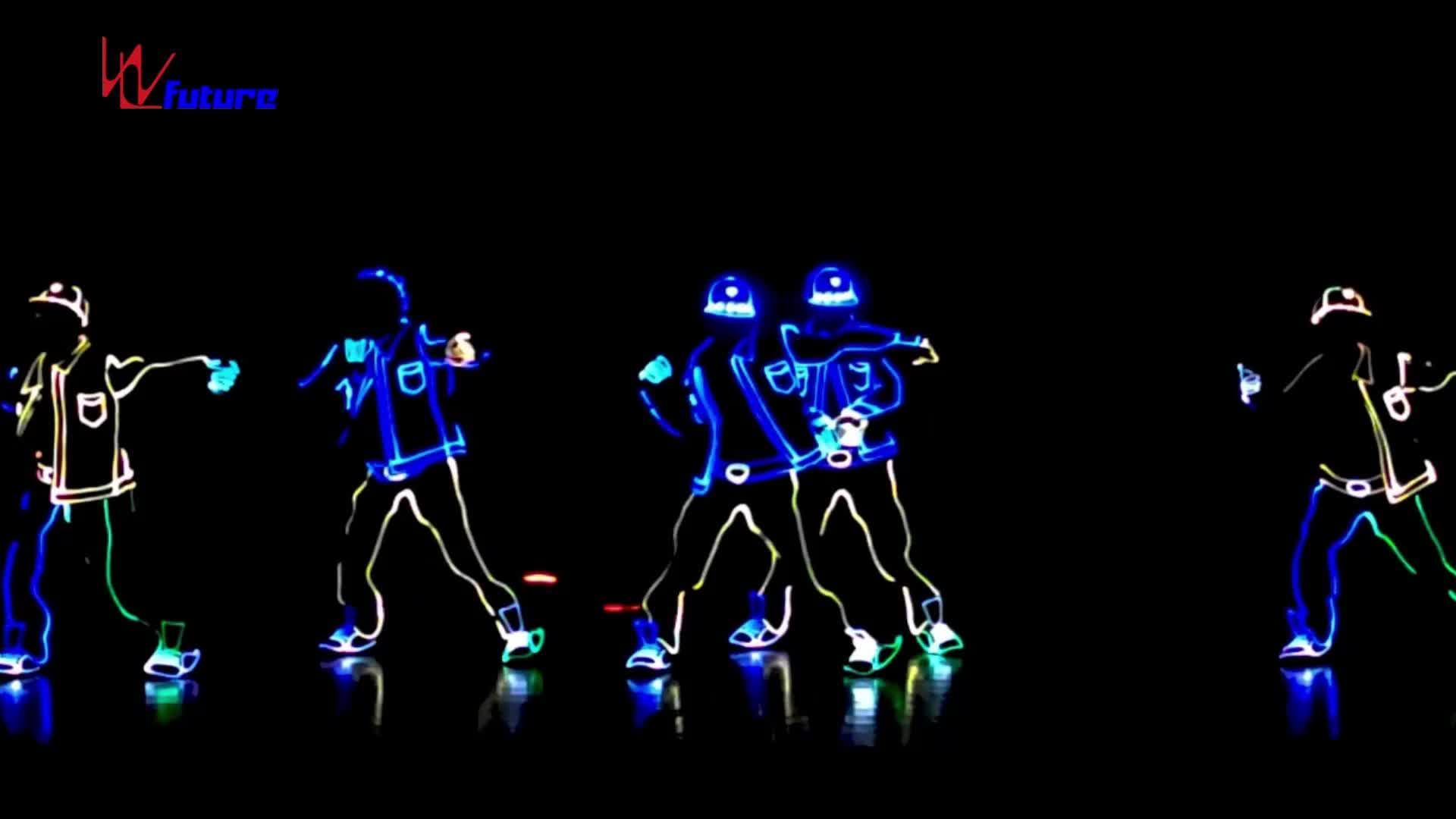 酷炫夜光舞,荧光点亮黑夜,舞步震撼灵魂