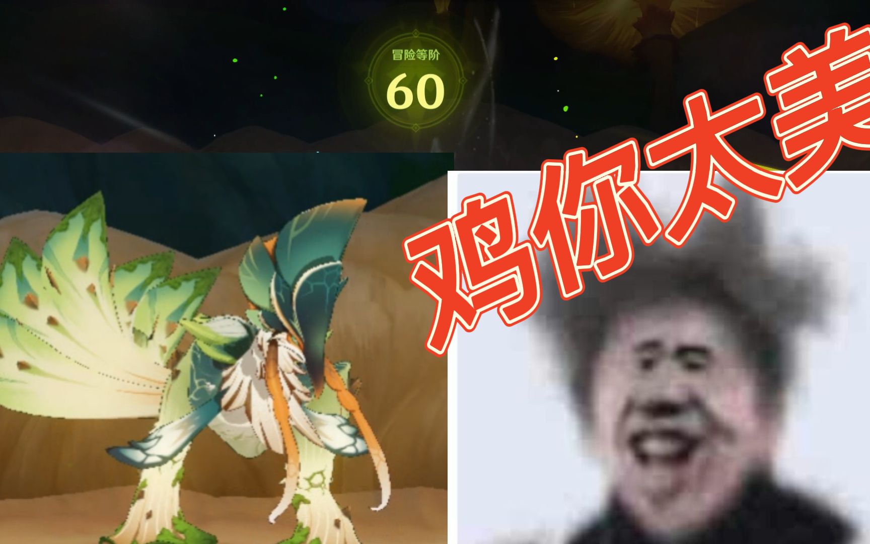 60级萌新的诞生——鸡你太美_哔哩哔哩bilibili_原神