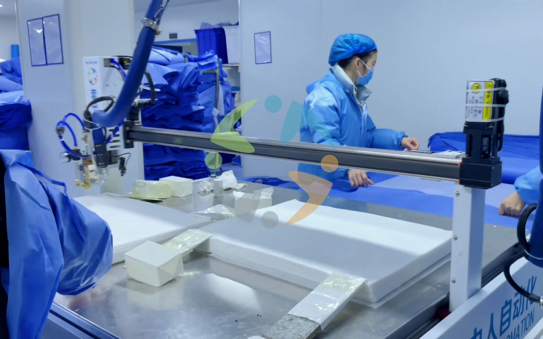 一性次美亚袋自动喷胶机,四工位热熔胶高速喷胶机,t型剖腹手术单喷胶