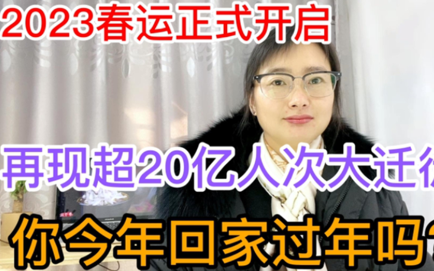 2023春运正式开始,再现超20亿人次大迁徒,今年你回家过年吗?哔哩哔哩bilibili