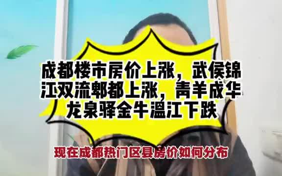 成都楼市房价上涨,武侯锦江双流郫都上涨,龙泉驿温江新都下跌哔哩哔哩bilibili