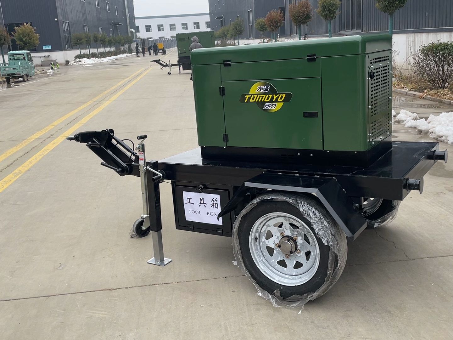 常用电源大泽12千瓦机组 防雨型移动拖车柴油发电机