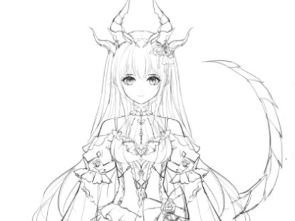 《龙族》绘梨衣龙化草稿