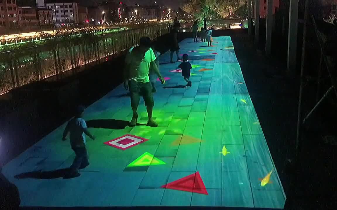 地面互动投影 跳房子游戏 全息投影 好玩的地面互动游戏天才跳房子