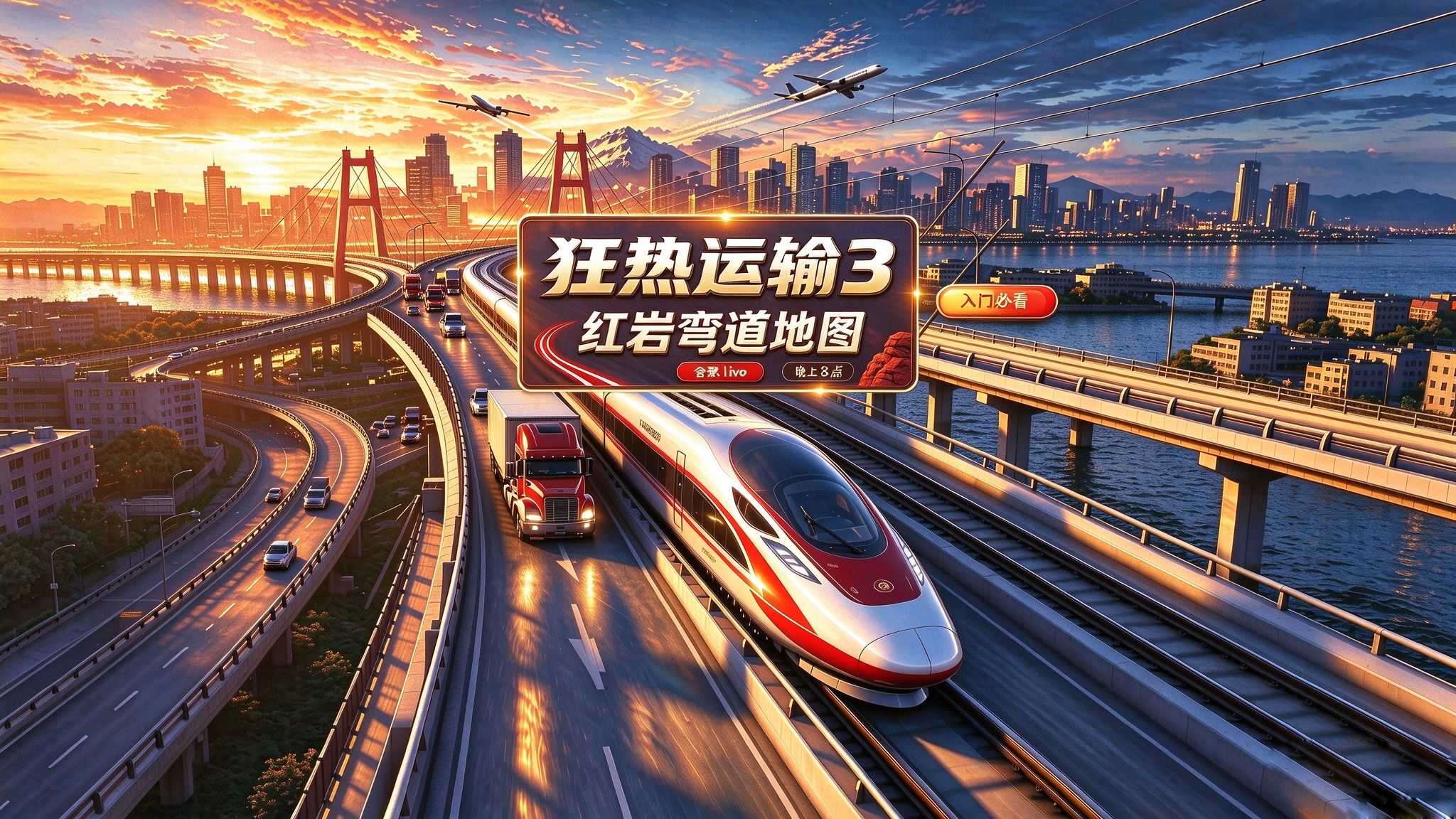 狂热运输3豪华版【红岩弯道】地图14 直接开挖地铁拯救全城堵车 城市爆涨！公交彻底扛不住，