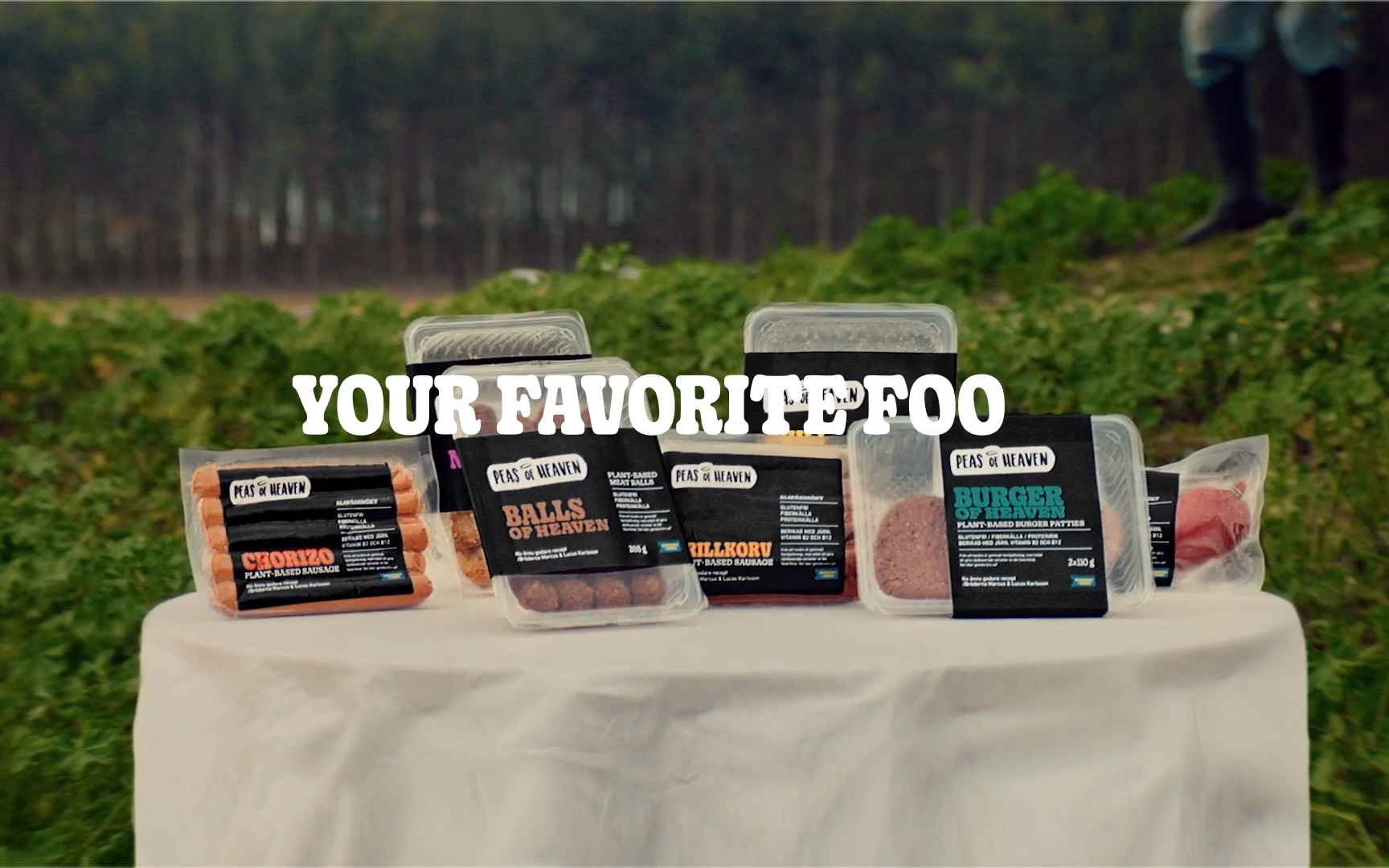 瑞典植物肉品牌peas of heaven的产品广告