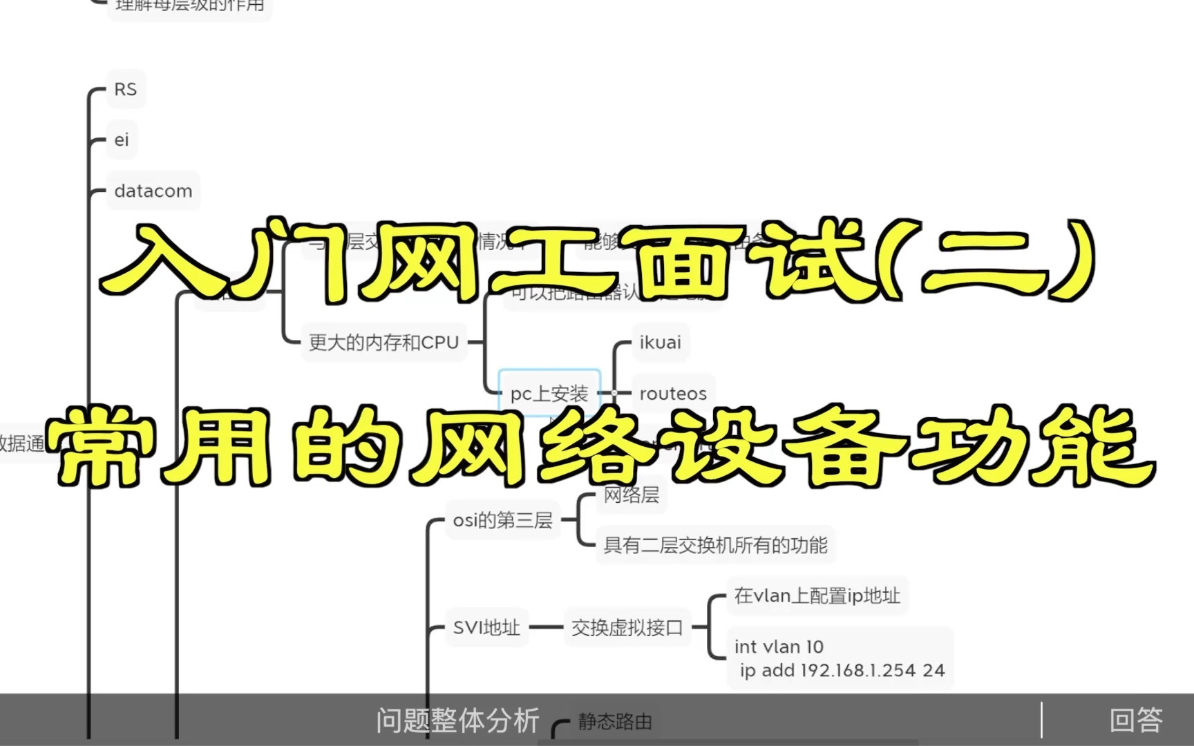 入门网工面试(二)常用的网络设备功能哔哩哔哩bilibili