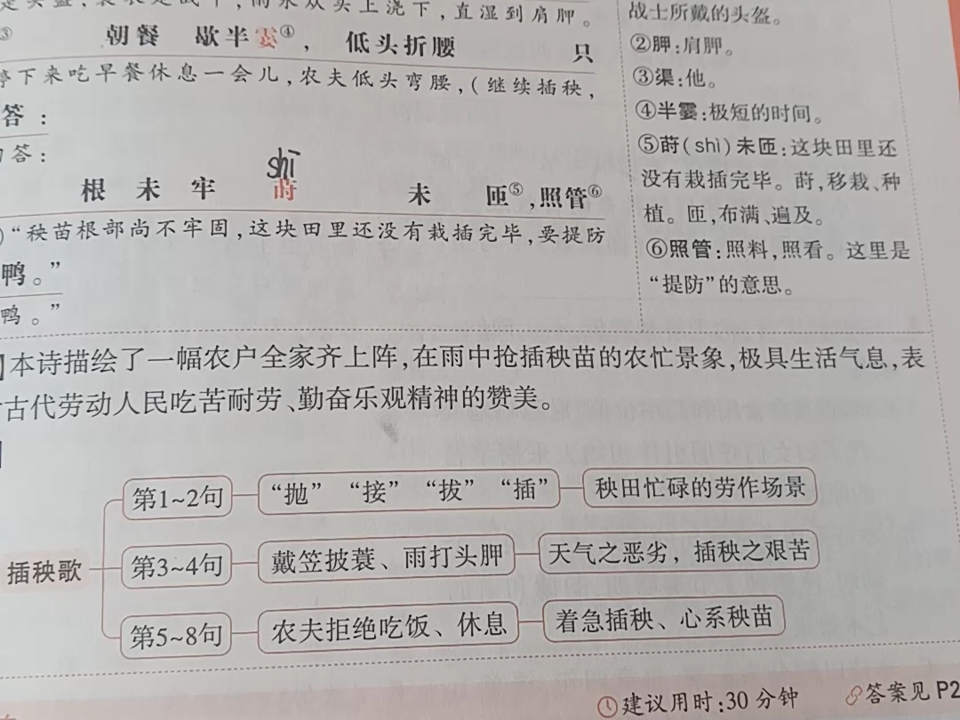 [图]高中必修一插秧歌