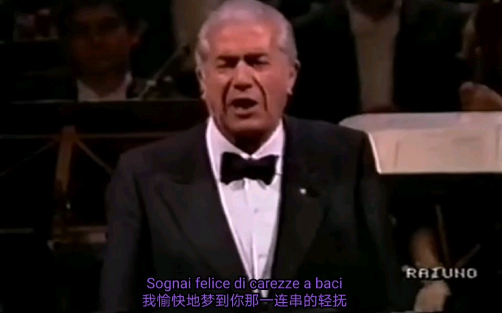 [图]Giuseppe di Stefano non t'amo più 斯苔方诺1989年演唱不再爱你 自加中意字幕(画质音质修复版)