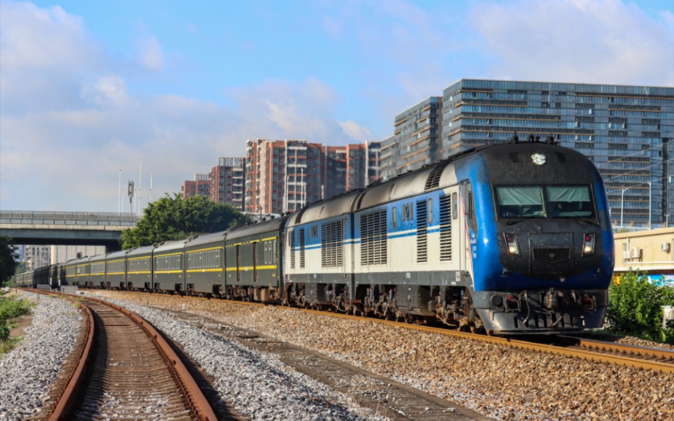 广铁广段df11g0149/0169牵引z502次佛山东站接近