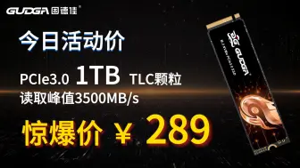 Télécharger la video: GUDUA/固德佳 M.2 NVMe PCIe3.0 1TB  峰值读写3500MB/S 今日惊爆价拼团