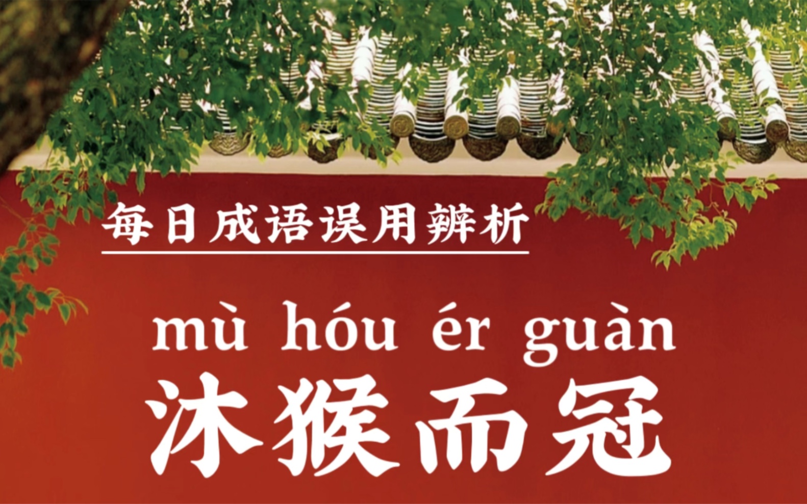 每日成语误用辨析day4 | 沐猴而冠