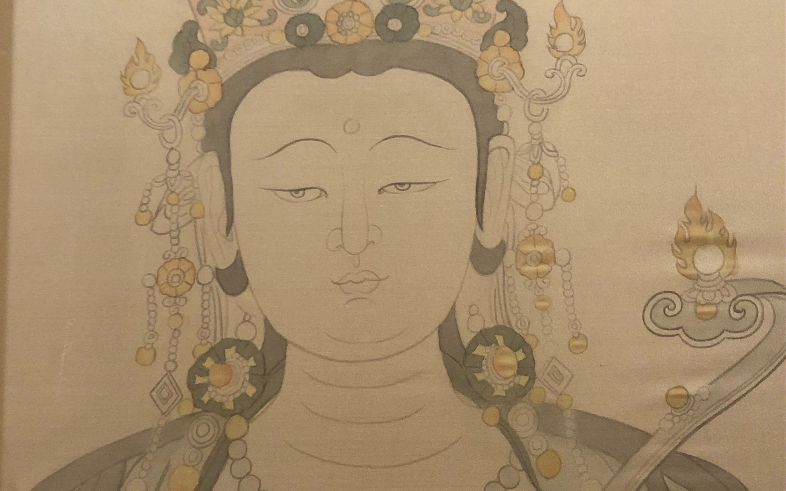 国画工笔娴雅公益课文殊菩萨染色第五课时邓雅媛