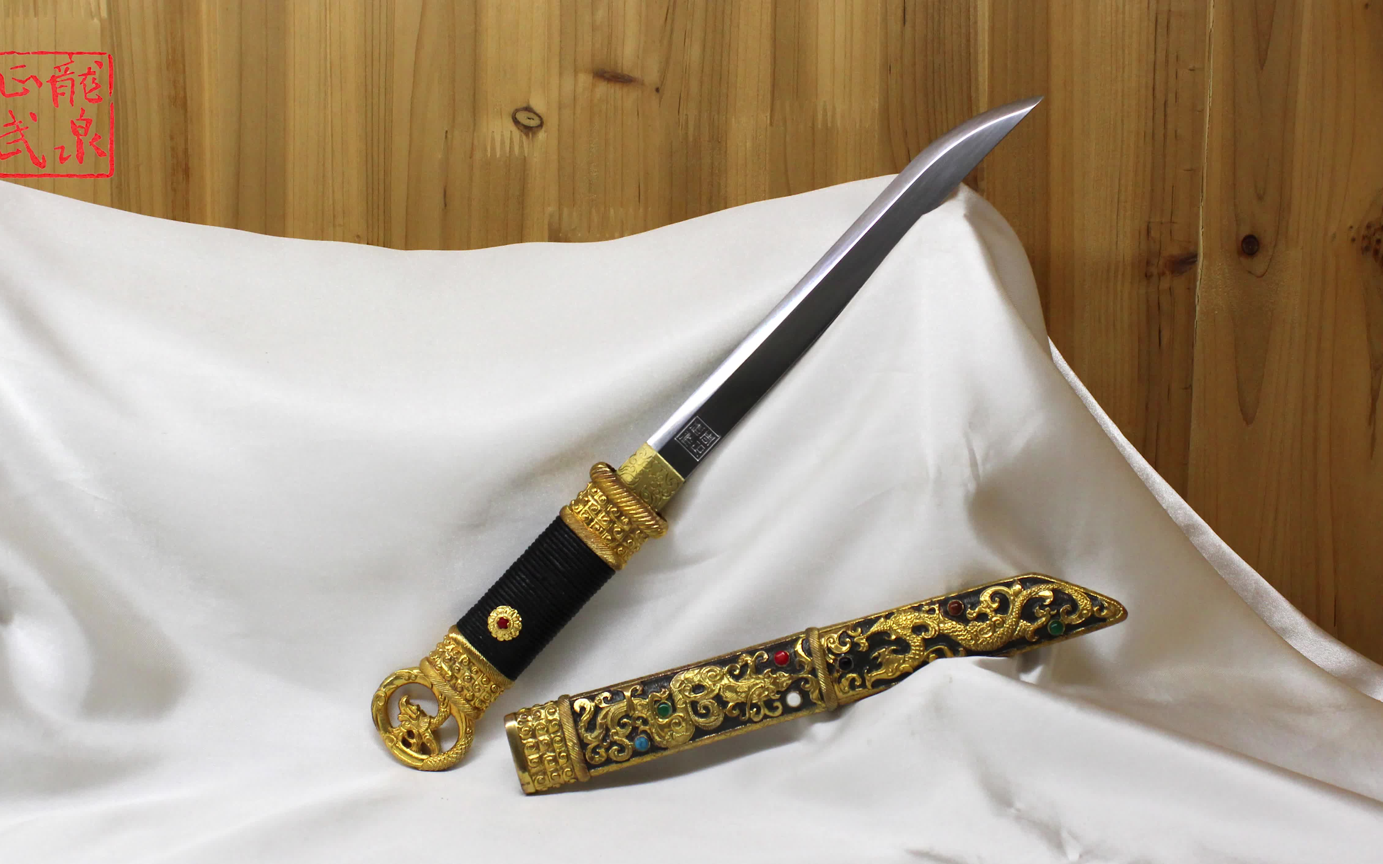 周正武龙泉刀剑三枚地肌铜装七宝刀214_哔哩哔哩_bilibili