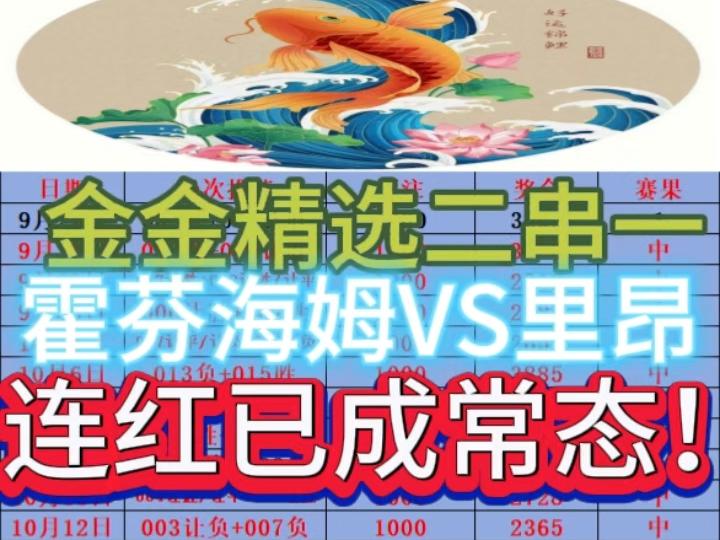 11.7(霍芬海姆VS里昂) 连红已成常态!!!哔哩哔哩bilibili