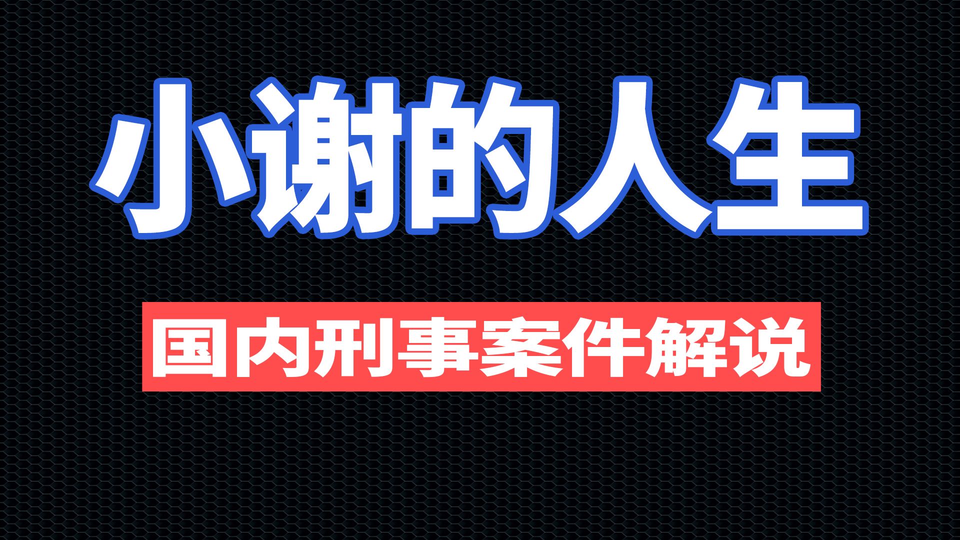 小谢错误的选择 #案件故事解说 #大案纪实 #睡前小故事
