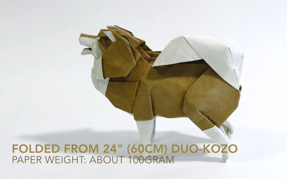 【搬运折纸】no_13_ 芬兰拉普猎犬 设计者:视频录制者:seth friedman