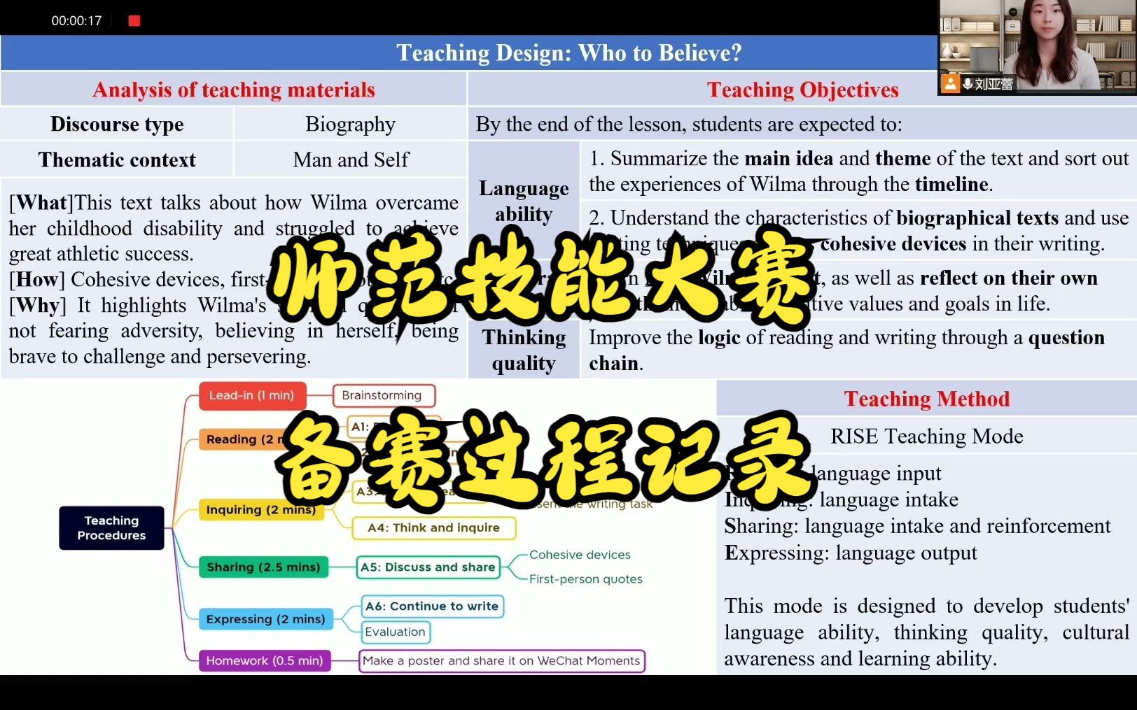 拿到一篇全新文本可以设计一节怎样的高中英语读写课?|全英说课+无生试讲|省师范技能大赛选拨初赛设计记录哔哩哔哩bilibili