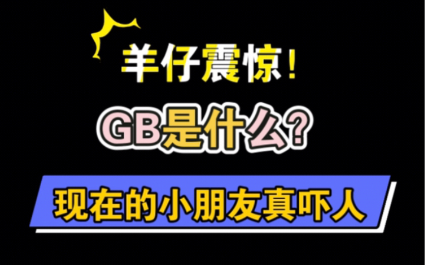 羊仔竟然不知道GB是什么意思?真的假的啊 我信了哦哔哩哔哩bilibili