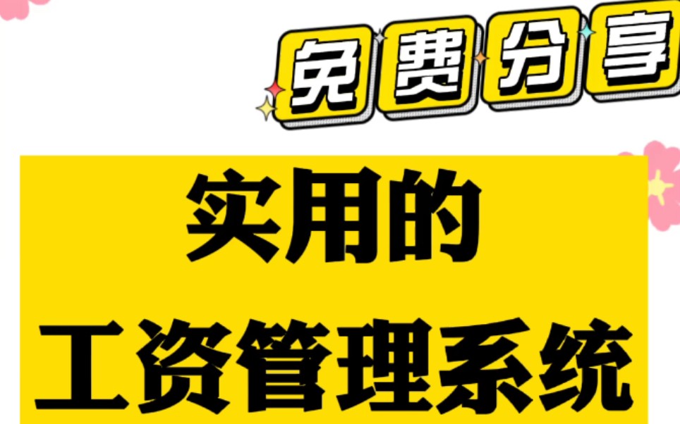 超实用的工资管理系统.xl 人力资源HR必备表格找我免费领取哔哩哔哩bilibili