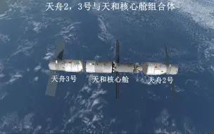 Download Video: KSP：天舟3号货运飞船与空间站交汇对接全过程，上演“太空之吻”