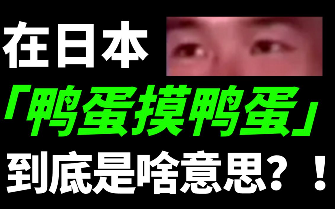 在日本「鸭蛋摸鸭蛋」到底是啥意思!?哔哩哔哩bilibili