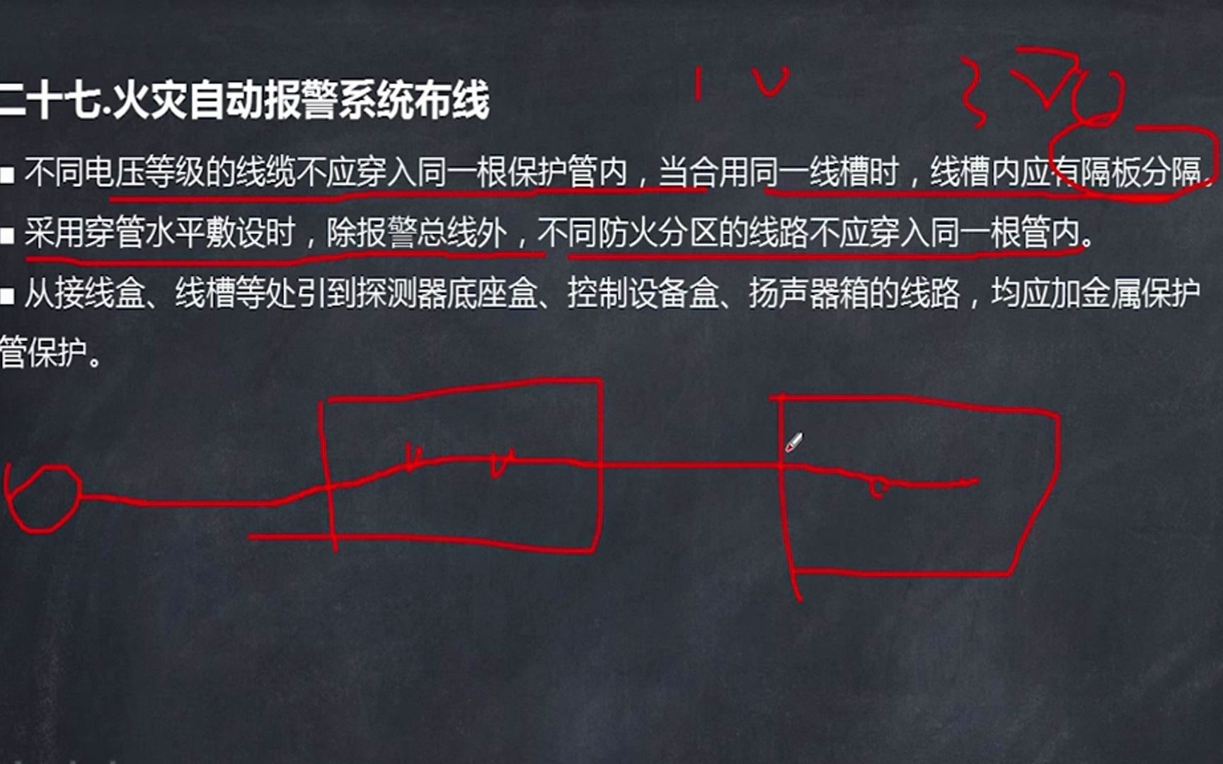 [图]建筑电气设计实操-125.火灾自动报警系统线缆选择及敷设