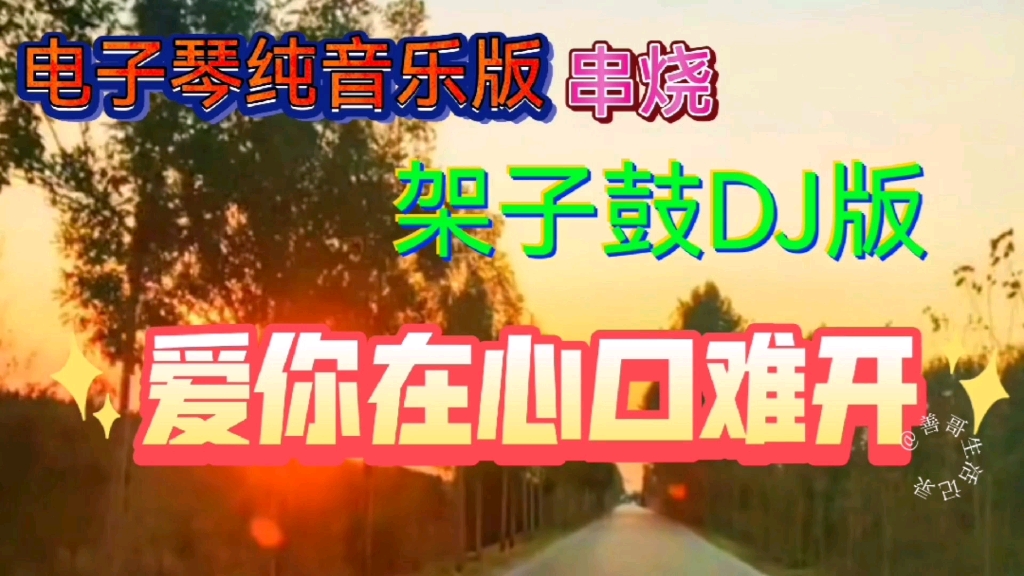 [图]电子琴纯音乐串烧架子鼓DJ版经典歌曲《爱你在心口难开》，欢快的节奏优美的旋律让人陶醉