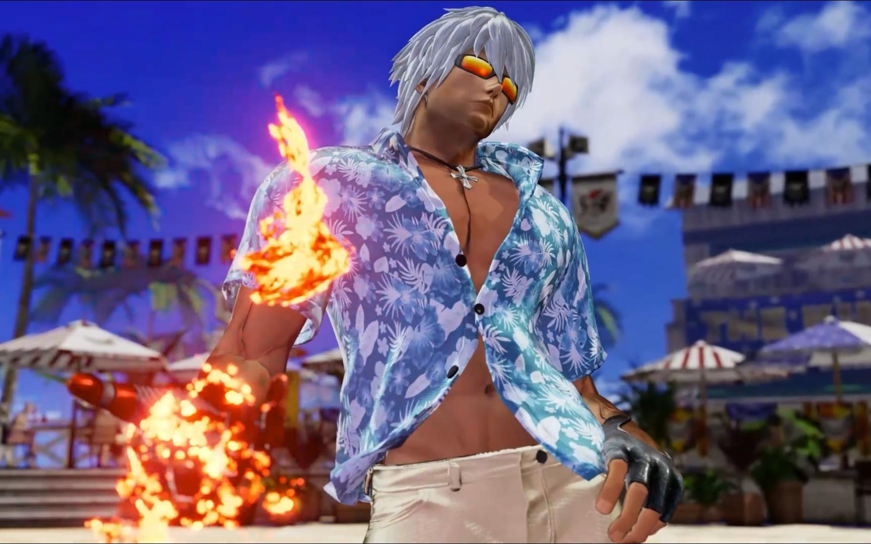 【mod】拳皇15优秀mod演示:夏日主题系列 k 拳皇13结局造型演示!