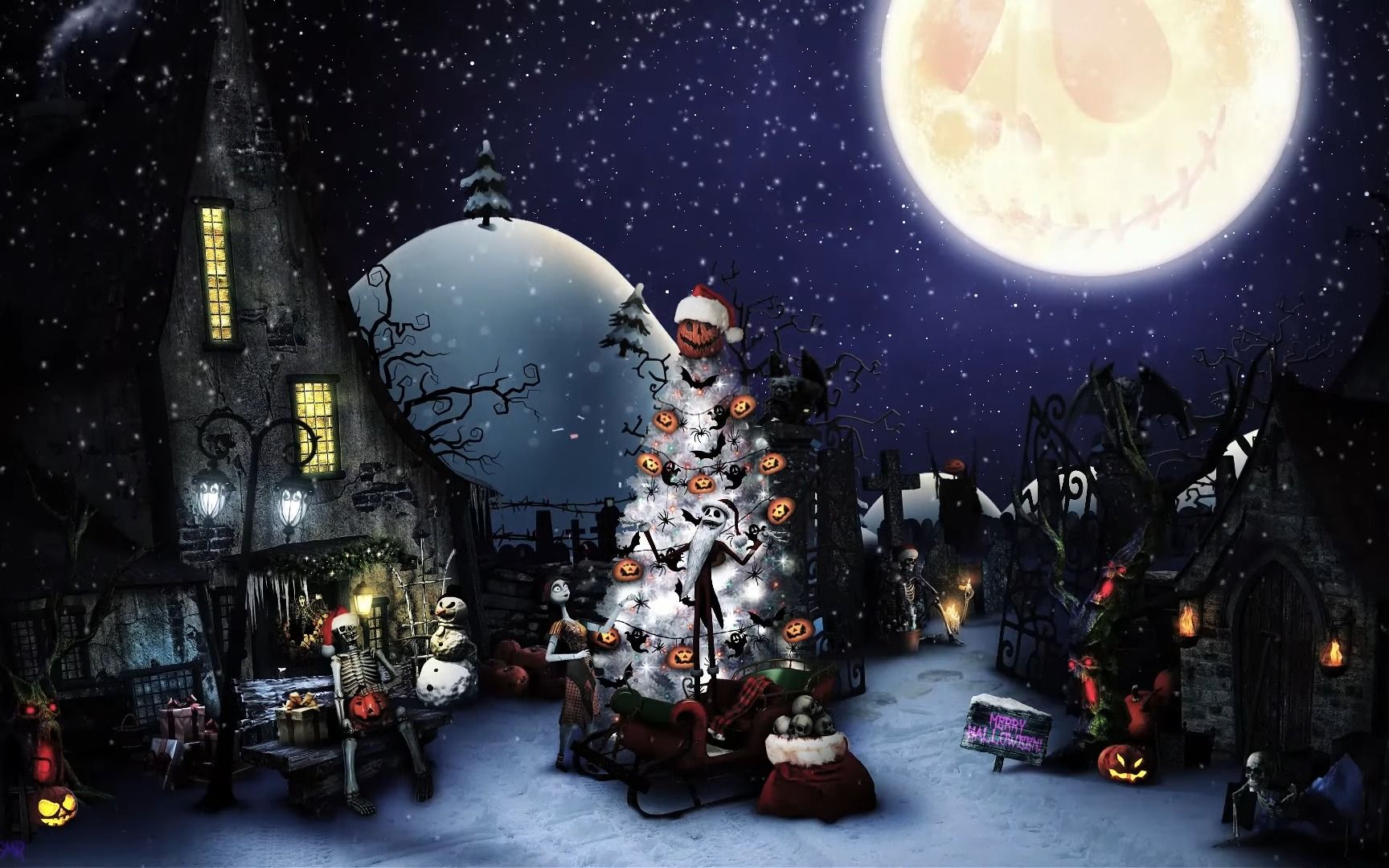 圣诞夜惊魂|90万圣镇的恐怖圣诞节(恐怖圣诞氛围/白噪音/氛围音 轻