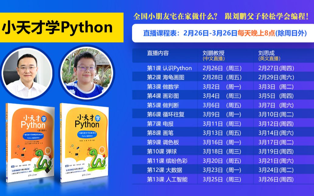 (儿子英文版)第1课 认识Python 《小天才学Python》刘鹏教授父子哔哩哔哩bilibili