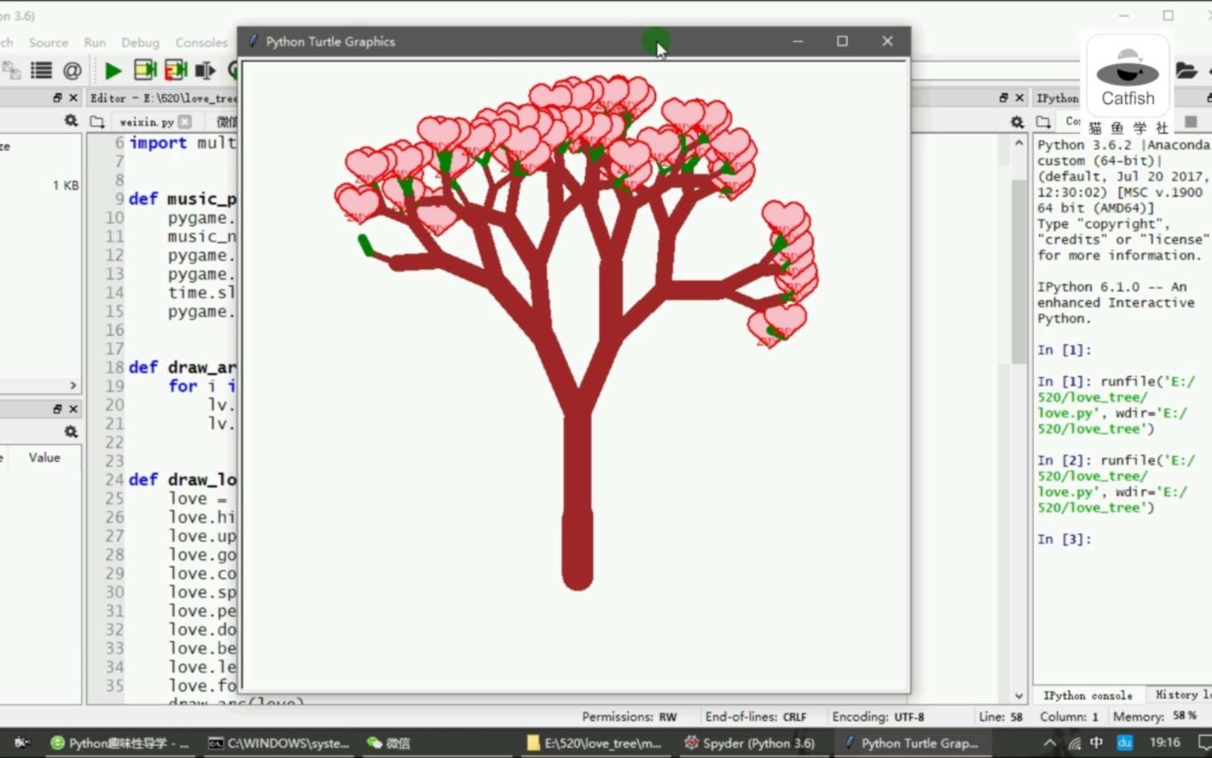 Python撩妹记再次来袭!教小白用Python制作爱心树,并配上浪漫音乐哔哩哔哩bilibili