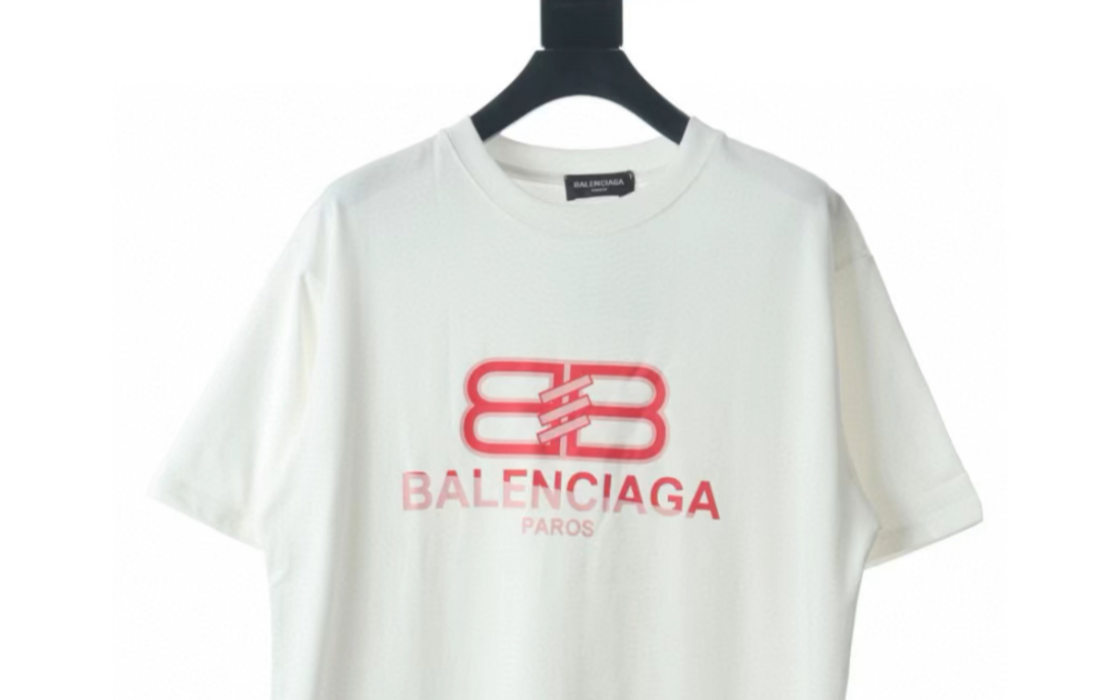 BALENCIAGA/巴黎世家双B字母渐变印花短袖T恤哔哩哔哩bilibili