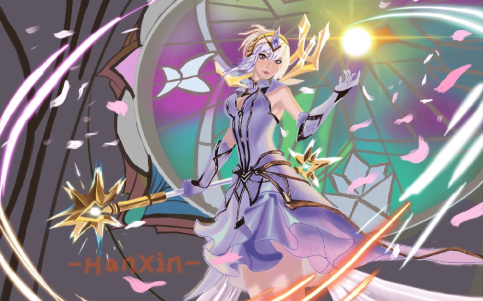 【英雄联盟】大元素使拉克丝临摹/procreate/又是前期草图很废的一个