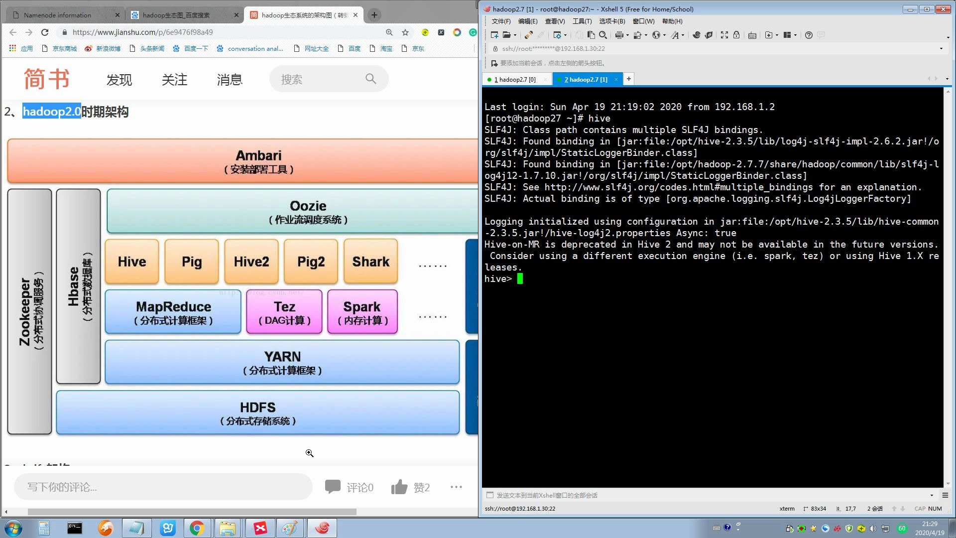 对比学习  常见Hadoop生态圈各组件、Hive、Hbase、Zookeeper、Spark、Sqoop哔哩哔哩bilibili