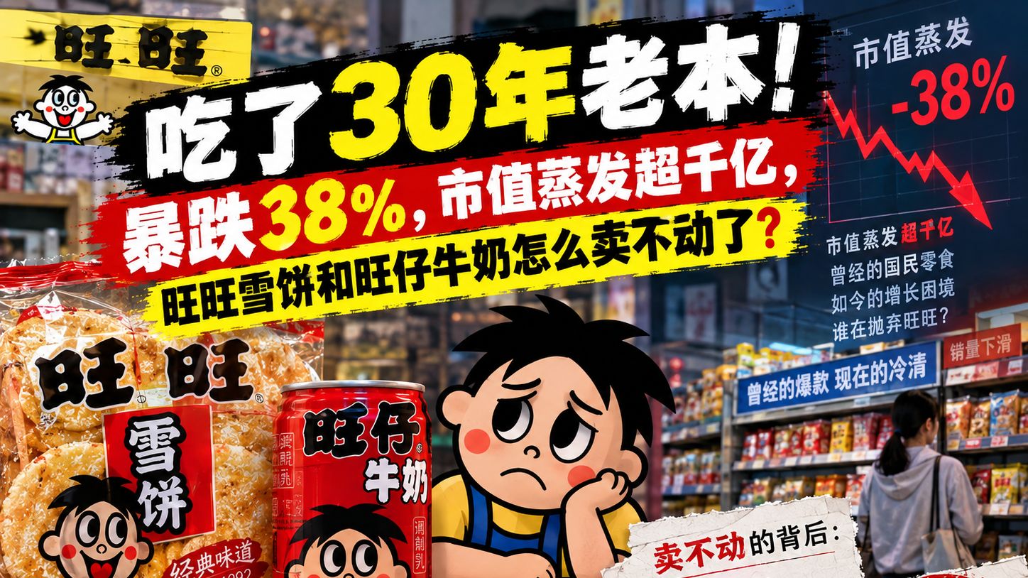吃了30年老本！市值蒸发超千亿，旺旺雪饼和旺仔牛奶怎么卖不动了？