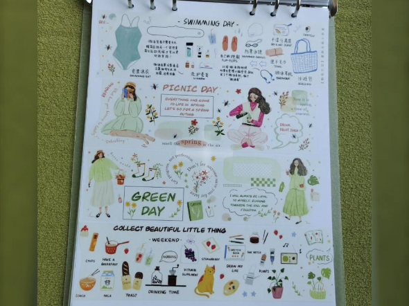 手帐离型本自制贴纸书之人物篇