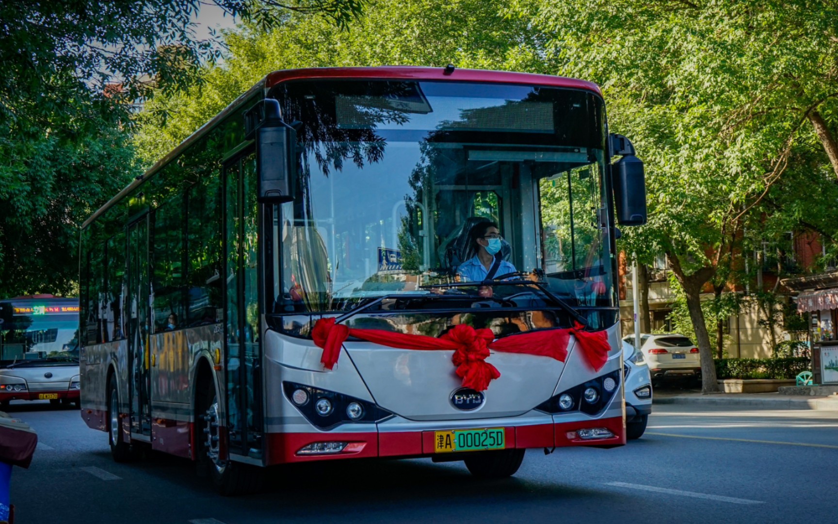 天津公交878路 byd6100b3ev2 金谷园出站_哔哩哔哩_bilibili