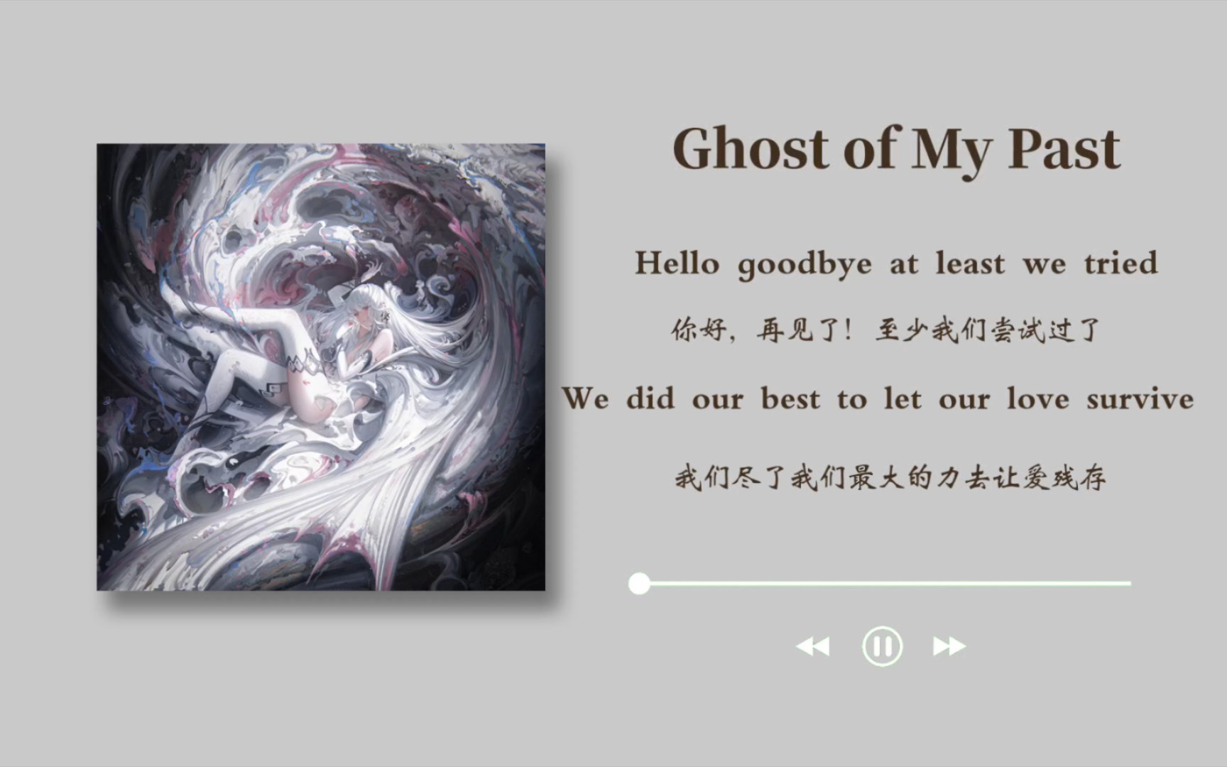 [图]日推歌单｜"我没有话题但我就是想和你聊天"《Ghost of My Past》｜宝藏歌曲？！