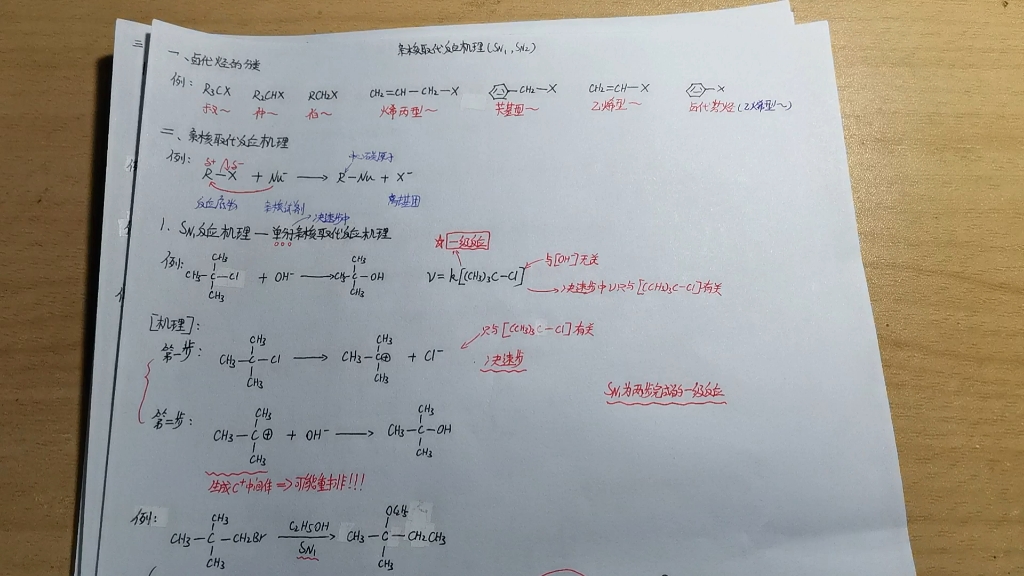 有机化学亲核取代反应机理(SN1,SN2)以及卤代烃的鉴定哔哩哔哩bilibili