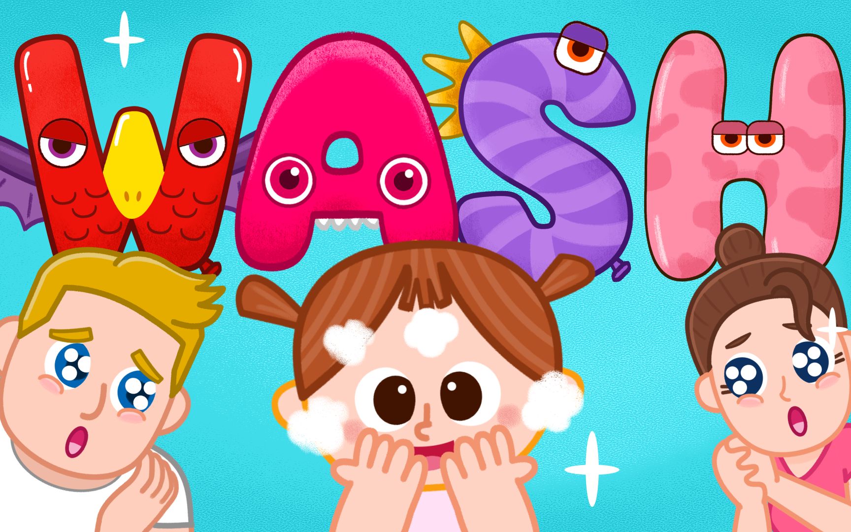 英文启蒙儿歌轻松学会单词《wash wash wash my face》