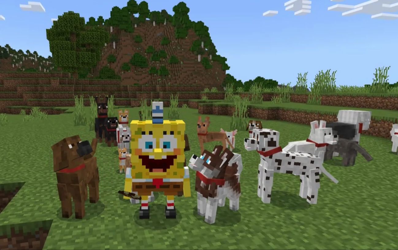我的世界基岩版小狗模组 30多只宠物狗都是我的小弟