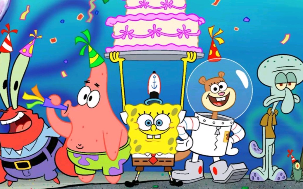 庆祝海绵宝宝20周年之特别纪念海报,角色多到你数不清!