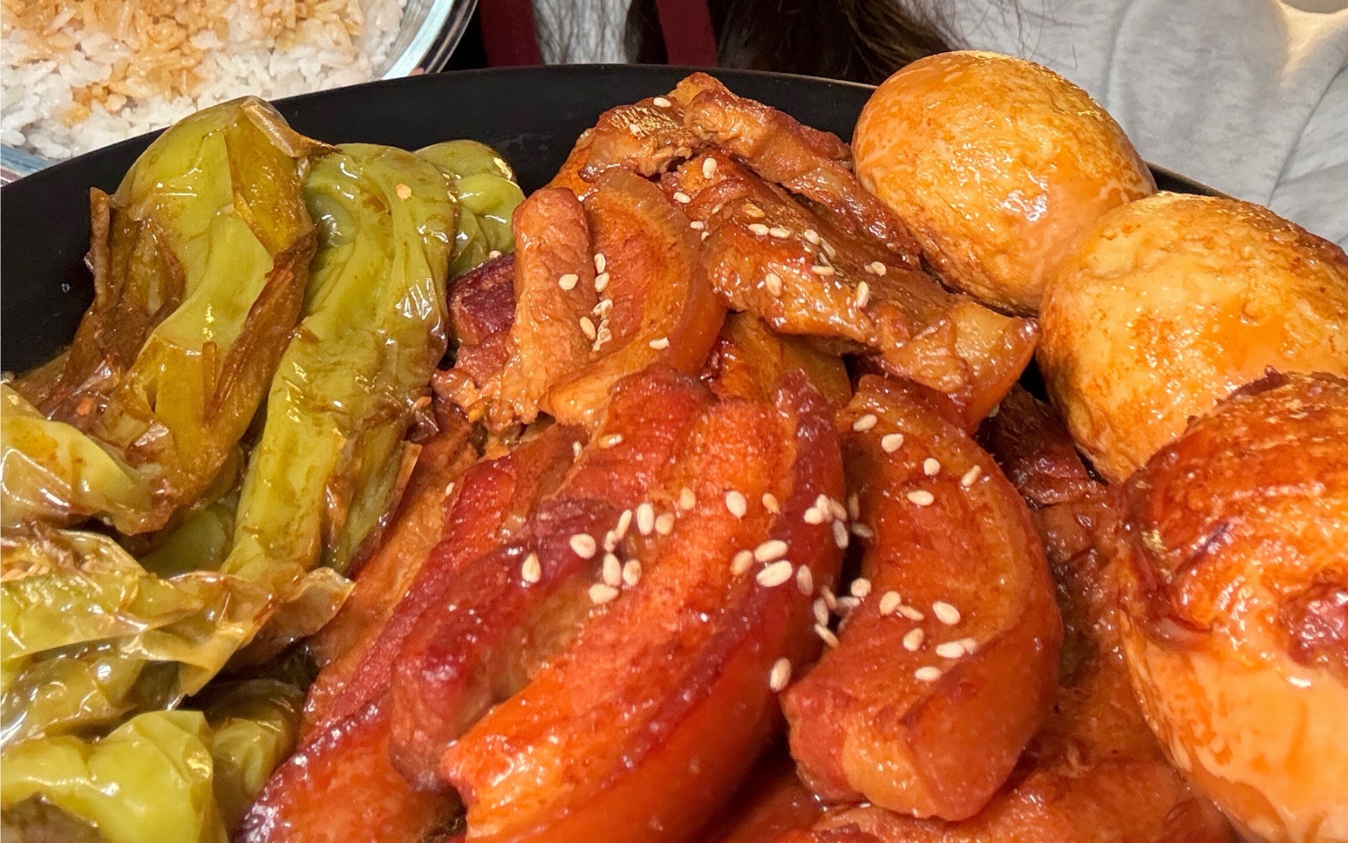 把子肉配上米饭太香了