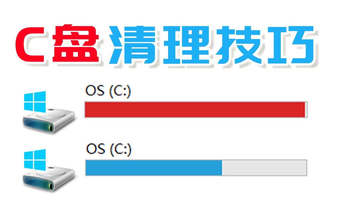 C盘满了?关闭这个文件腾出十几G空间 系统清理实用技巧 轻松增加可用空间 拯救变红的C盘 教程干货 windows隐藏 cmd命令 怎么办 解决 经验分享哔哩哔...