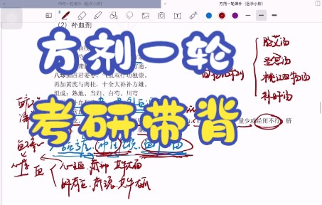 24中医考研方剂一轮带背第八节课(下):补血、补气血剂哔哩哔哩bilibili